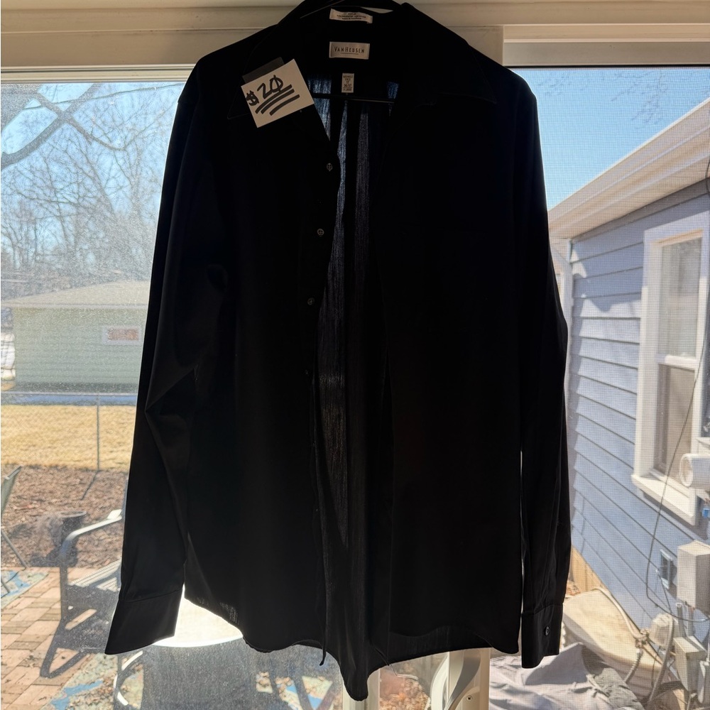 Black Van Heusen Button-Up Shirt